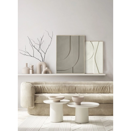 OBRAZ 3D RELIEF NO2 ECRU
